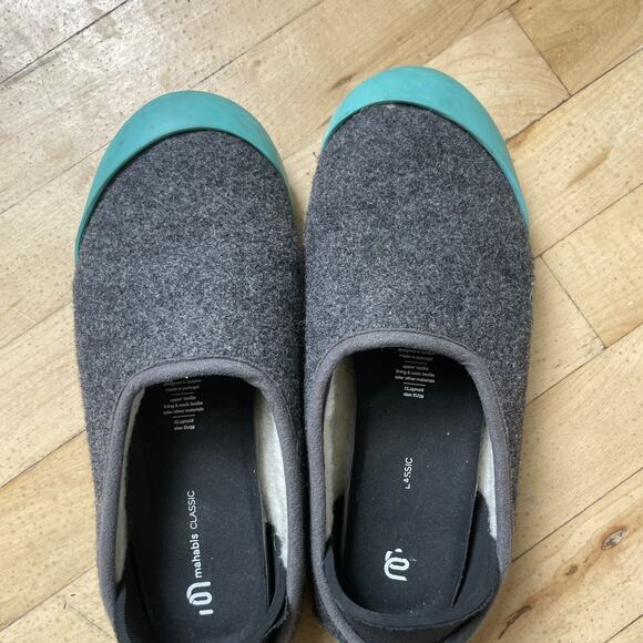 Mahabi Curve Slippers/Shoes Gray Wool Size EU 39 US Women's 8-8.5 - Picture 7 of 10